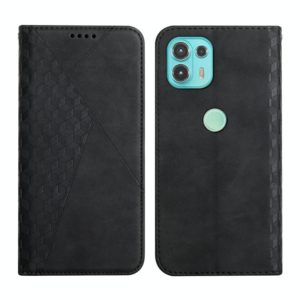 For Motorola Edge 20 Lite Skin Feel Magnetic Leather Phone Case(Black) (OEM)