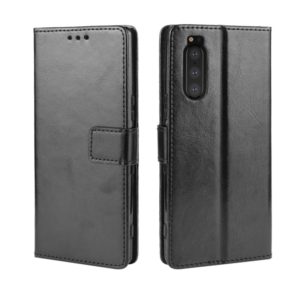 Retro Crazy Horse Texture Horizontal Flip Leather Case for Sony Xperia 2 , with Holder & Card Slots & Photo Frame(Black) (OEM)