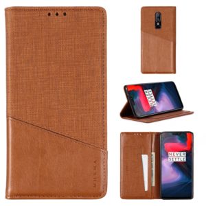 For OnePlus 6 MUXMA MX109 Horizontal Flip Leather Case with Holder & Card Slot & Wallet(Brown) (MUXMA) (OEM)