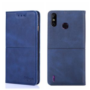 For Infinix Smart 4 X653 Cow Texture Magnetic Horizontal Flip Leather Phone Case(Blue) (OEM)