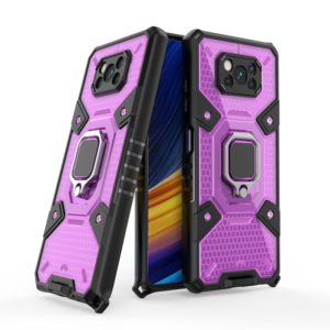 For Xiaomi Poco X3 NFC Space PC+TPU Ring Holder Protective Case(Purple) (OEM)