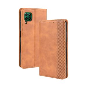 For Huawei P40 Lite / Nova 6 SE Magnetic Buckle Retro Crazy Horse Texture Horizontal Flip Leather Case with Holder & Card Slots & Photo Frame(Brown) (OEM)