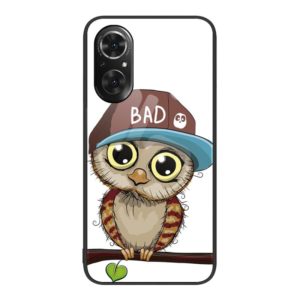 For Honor 50 SE Colorful Painted Glass Phone Case(Owl) (OEM)