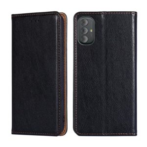 For Motorola Moto G Power 2022 Gloss Oil Solid Color Magnetic Leather Phone Case(Black) (OEM)