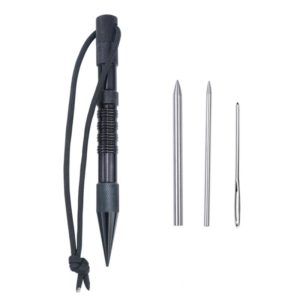 Umbrella Rope Needle Marlin Spike Bracelet DIY Weaving Tool, Specification: 4 PCS / Set Black (OEM)