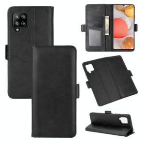 For Samsung Galaxy A42 5G Dual-side Magnetic Buckle Horizontal Flip Leather Case with Holder & Card Slots & Wallet(Black) (OEM)