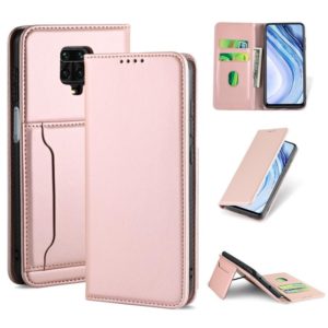 For Xiaomi Redmi Note 9 Pro / Note 9 Pro Max / Note 9s / Poco M2 Pro Strong Magnetism Shockproof Horizontal Flip Liquid Feel Leather Case with Holder & Card Slots & Wallet(Rose Gold) (OEM)