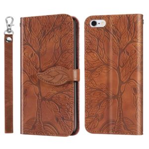 Life of Tree Embossing Pattern Horizontal Flip Leather Case with Holder & Card Slot & Wallet & Photo Frame & Lanyard For iPhone 6 Plus & 6s Plus(Brown) (OEM)