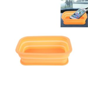 Rectangle Shape Style Scalable Silicone Storage Box For Vehicle And House(Orange) (OEM)