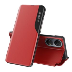 For Honor X7 2022 / X7 Play / Huawei Enjoy 30 Plus Attraction Flip Holder Leather Phone Case(Red) (OEM)