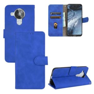For Nokia 7.3 Solid Color Skin Feel Magnetic Buckle Horizontal Flip Calf Texture PU Leather Case with Holder & Card Slots & Wallet(Blue) (OEM)