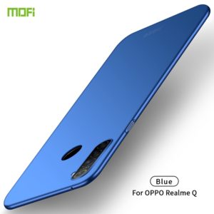For OPPO Realme Q MOFI Frosted PC Ultra-thin Hard Case(Blue) (MOFI) (OEM)