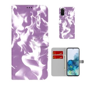 For Samsung Galaxy S20 Cloud Fog Pattern Horizontal Flip Leather Case with Holder & Card Slot & Wallet(Purple) (OEM)