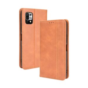 For Umidigi Power 5 Magnetic Buckle Retro Crazy Horse Texture Horizontal Flip Leather Case with Holder & Card Slots & Photo Frame(Brown) (OEM)