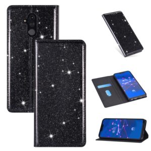 For Huawei Mate 20 Lite Ultrathin Glitter Magnetic Horizontal Flip Leather Case with Holder & Card Slots(Black) (OEM)
