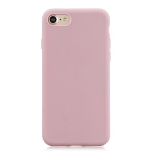 For iPhone SE 2022 / SE 2020 Solid Color Frosted TPU Phone Case(Pink) (OEM)
