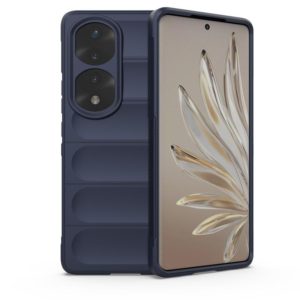 For Honor 70 Pro 5G Magic Shield TPU + Flannel Phone Case(Dark Blue) (OEM)