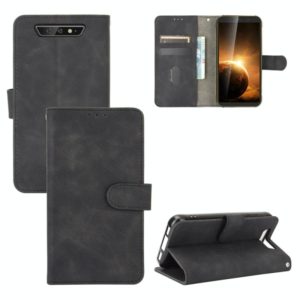 For Blackview BV5500 / BV5500 Pro / BV5500 Plus Solid Color Skin Feel Magnetic Buckle Horizontal Flip Calf Texture PU Leather Case with Holder & Card Slots & Wallet(Black) (OEM)