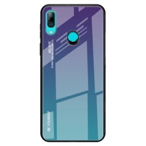 For Huawei P Smart Z Gradient Color Glass Case(Purple) (OEM)