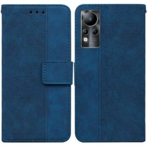For Infinix Note 11 Geometric Embossed Leather Phone Case(Blue) (OEM)