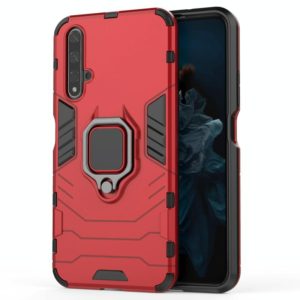 PC + TPU Shockproof Protective Case for Huawei Honor 20, with Magnetic Ring Holder (Red) (OEM)
