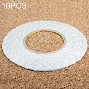 10 PCS 2mm Double Sided Adhesive Sticker Tape for Phone Touch Panel Repair, Length: 50m(White) (OEM)