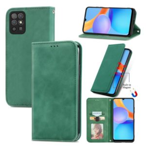 For Honor Play 5T Retro Skin Feel Business Magnetic Horizontal Flip Leather Case with Holder & Card Slots & Wallet & Photo Frame(Green) (OEM)