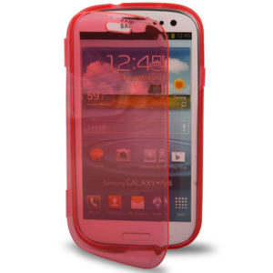 Horizontal Flip TPU Protection Case for Galaxy S III / i9300(Red) (OEM)