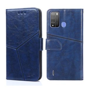 For Itel Vision 1 Pro Geometric Stitching Horizontal Flip Leather Phone Case(Blue) (OEM)