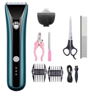 Waterproof Pet Shaver Dog Electric Hair Clipper, Specification: Package 5(Blue) (OEM)