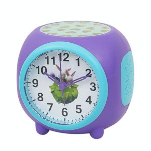 Children Romantic Starry Sky Projection Music Pointer Alarm Clock(Purple) (OEM)
