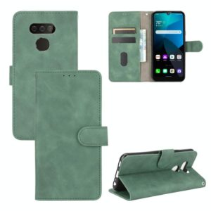 For LG Harmony 4 Solid Color Skin Feel Magnetic Buckle Horizontal Flip Calf Texture PU Leather Case with Holder & Card Slots & Wallet(Green) (OEM)