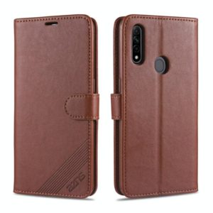 For OPPO A8 AZNS Sheepskin Texture Horizontal Flip Leather Case with Holder & Card Slots & Wallet(Brown) (AZNS) (OEM)