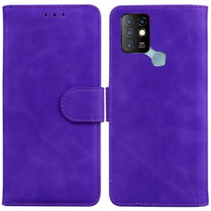 For Infinix Hot 10 X682 Skin Feel Pure Color Flip Leather Phone Case(Purple) (OEM)