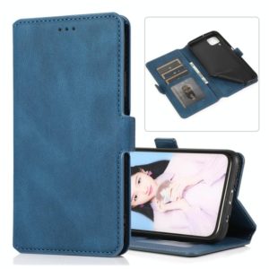 For Huawei P40 Pro Retro Magnetic Closing Clasp Horizontal Flip Leather Case with Holder & Card Slots & Photo Frame & Wallet(Navy Blue) (OEM)