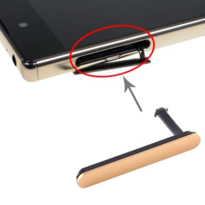 SIM Card Cap + Micro SD Card Dustproof Block for Sony Xperia Z5 Premium(Gold) (OEM)