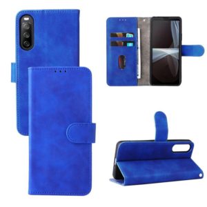 For Sony Xperia 10 IV Skin Feel Magnetic Flip Leather Phone Case(Blue) (OEM)