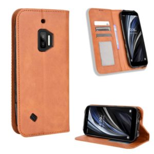 For Oukitel WP12 / WP12 Pro Magnetic Buckle Retro Texture Leather Phone Case(Brown) (OEM)