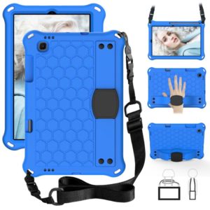 For Samsung Galaxy Tab S6 Lite P610 Honeycomb EVA + PC Shockproof Case with Strap(Blue+Black) (OEM)