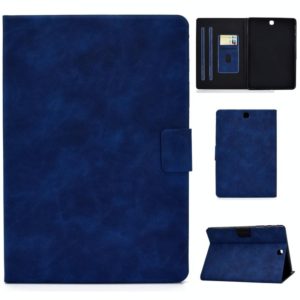 For Samsung Galaxy Tab A 9.7 T550/T555C Cowhide Texture Horizontal Flip Leather Case with Holder & Card Slots & Sleep / Wake-up Function(Blue) (OEM)