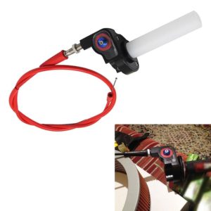 Off-road Motorcycle Modified 22mm Handle Throttle Clamp Hand Grip Big Torque Oil Visual Throttle Accelerator for with Cable(Red with Red Throttle Cable) (OEM)