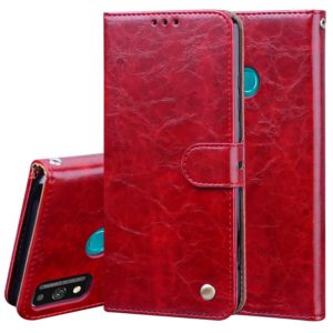 For Huawei Honor 9X Lite Business Style Oil Wax Texture Horizontal Flip Leather Case with Holder & Card Slots & Wallet(Red) (OEM)