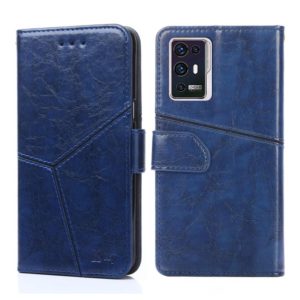 For ZTE Axon 30 Pro Geometric Stitching Horizontal Flip Leather Phone Case(Blue) (OEM)