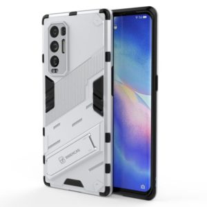 For OPPO Reno5 Pro+ Punk Armor 2 in 1 PC + TPU Shockproof Case with Invisible Holder(White) (OEM)