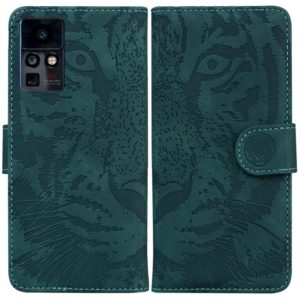 For Infinix Zero X / X Pro Tiger Embossing Pattern Horizontal Flip Leather Phone Case(Green) (OEM)