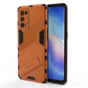 For OPPO Reno5 Pro Punk Armor 2 in 1 PC + TPU Shockproof Case with Invisible Holder(Orange) (OEM)