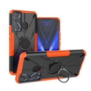 For Tecno Pova Neo Armor Bear Shockproof PC + TPU Phone Case with Ring(Orange) (OEM)