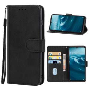 For Sharp Simple Sumaho 6/A201SH Leather Phone Case(Black) (OEM)