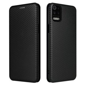 For LG K53 Carbon Fiber Texture Horizontal Flip TPU + PC + PU Leather Case with Card Slot(Black) (OEM)