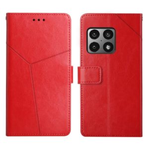 For OnePlus 10 Pro Y Stitching Horizontal Flip Leather Phone Case(Red) (OEM)
